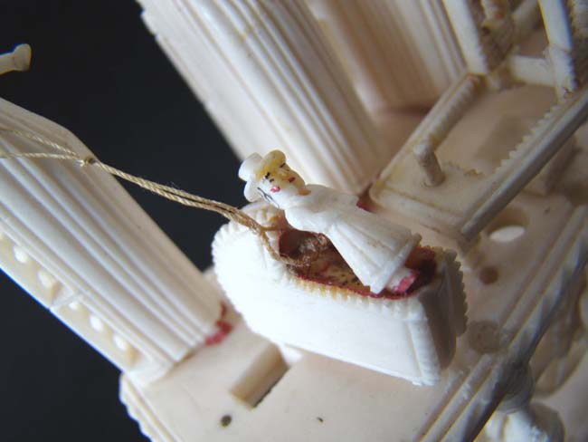 An Absolutely Amazing French Napoleonic War period Prisoner-of-War bone 'Spinning Jenny' circa 1795-1810 — image 9